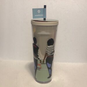 New STARBUCKS 2024 Black History 24oz Tumbler w/Straw-Designed by Damon Brown